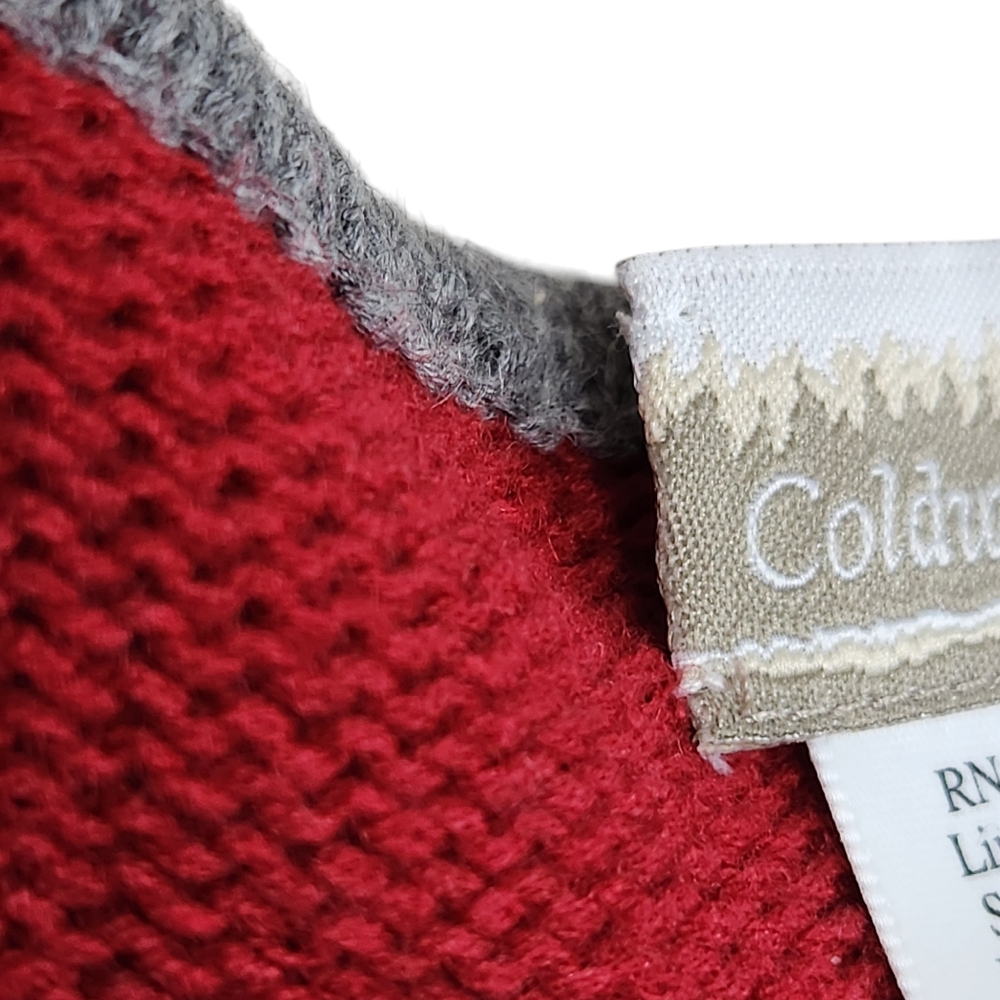 Coldwater Creek Patchwork Cottagecore Cute Christmas Sweater Cardigan Size Small - Picture 8 of 8